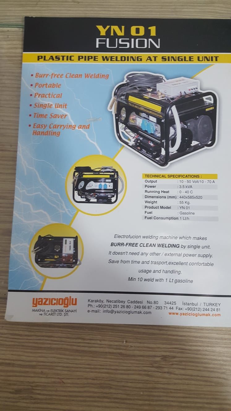 Tek Ünitede Plastik Boru Kaynak Makınası