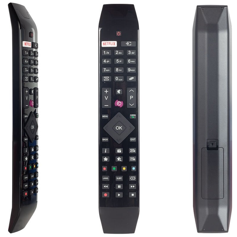 Orijinal KL ﻿Vestel Netflix Mor Tuşlu Yeni Üstü Camlı Model Led Tv Kumandası-Hıtachı