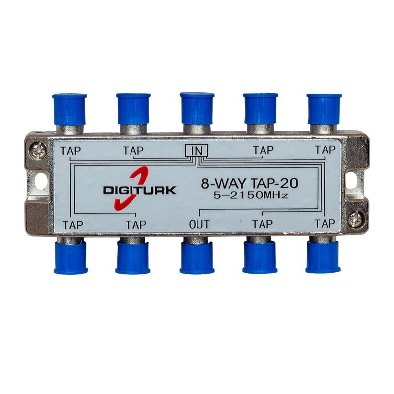 Digitürk 5-2150 Mhz 20DB 8 Yollu Musluk Anahtarı 1/8 Ayırıcı BÖLÜCÜ
